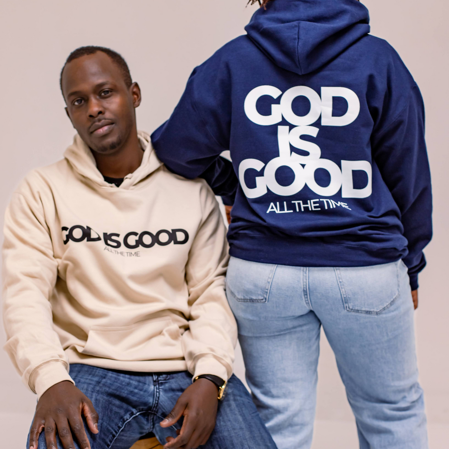 ''God is Good'' Unisex Hoodie - Navy