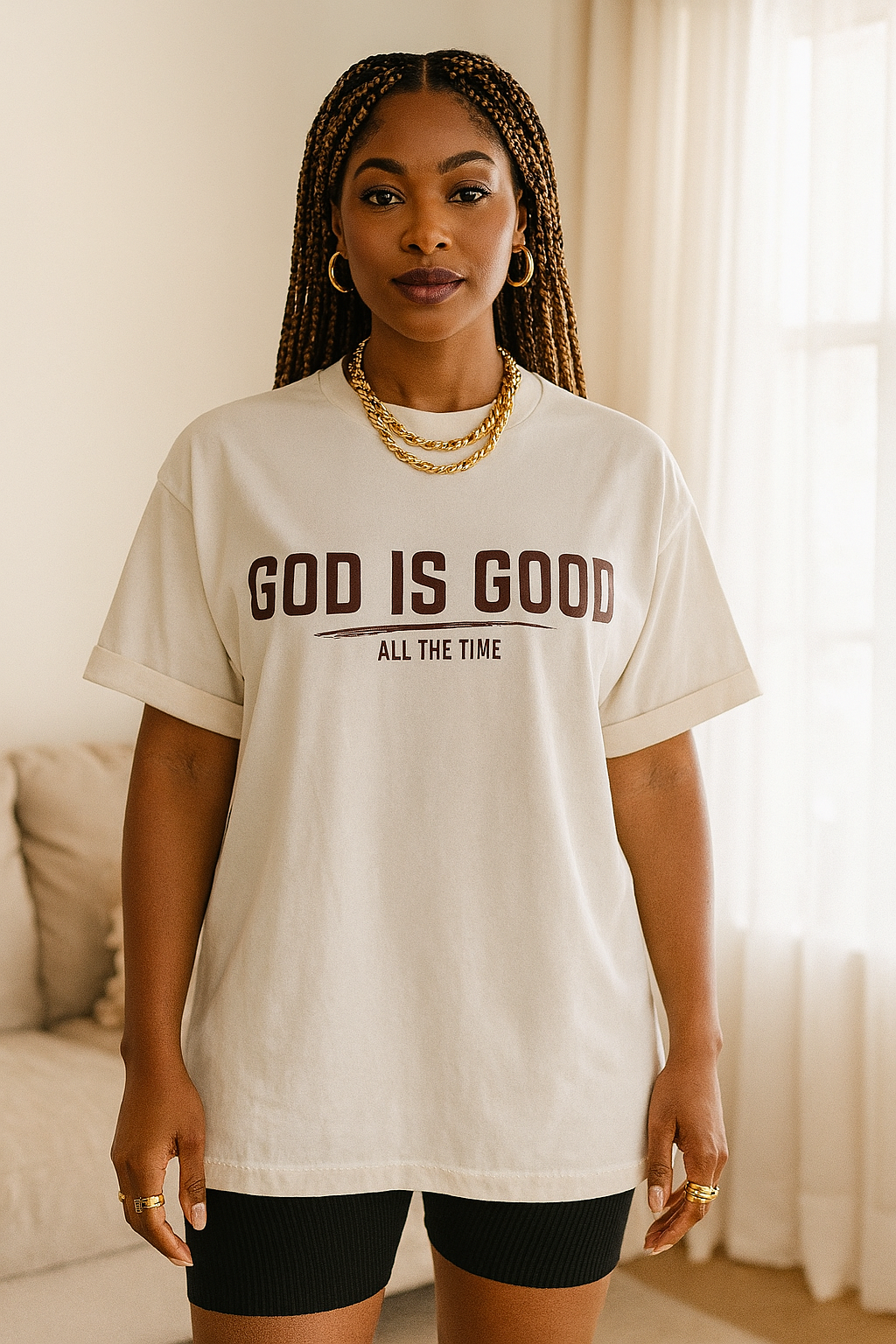 "God is Good" Unisex Oversized Tee