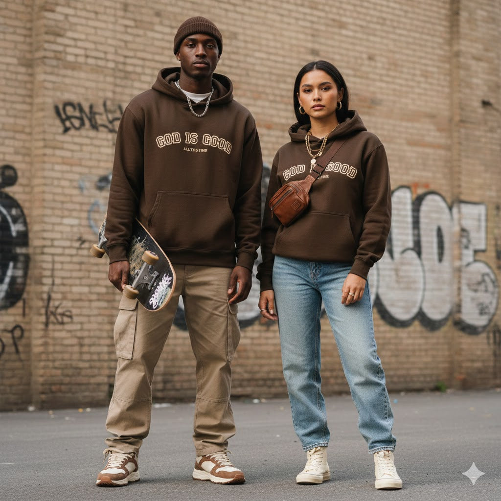 "God is Good" Unisex Hoodie - Limited Edition Mocha Brown