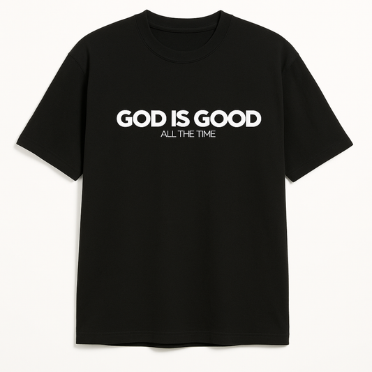 "God is Good" - Classic Contrast Unisex Oversized Tee
