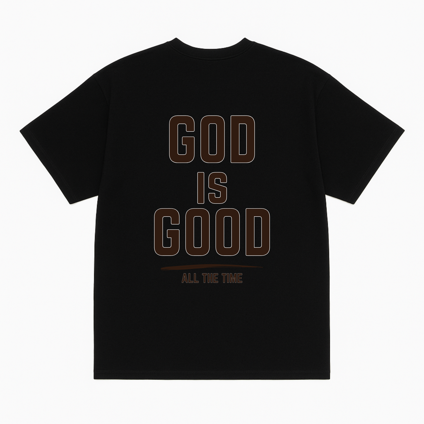 "God is Good" Unisex Oversized Tee - Mocha