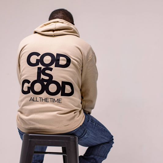 "God is Good" Unisex Hoodie - Tan
