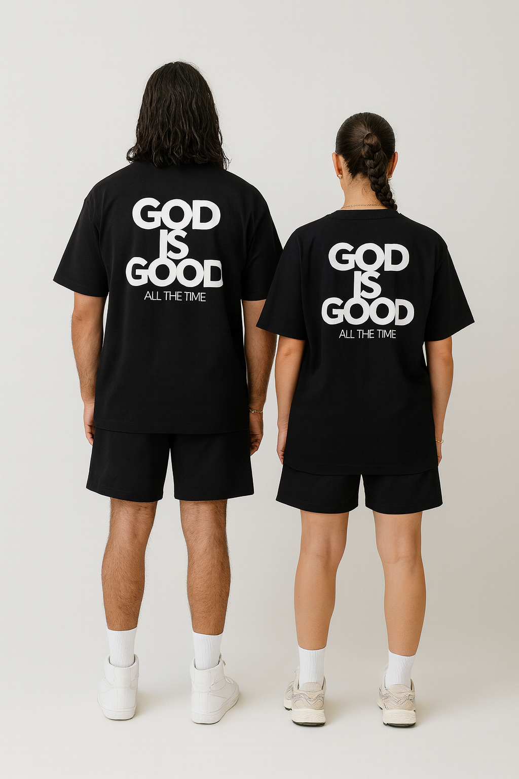 "God is Good" - Classic Contrast Unisex Oversized Tee