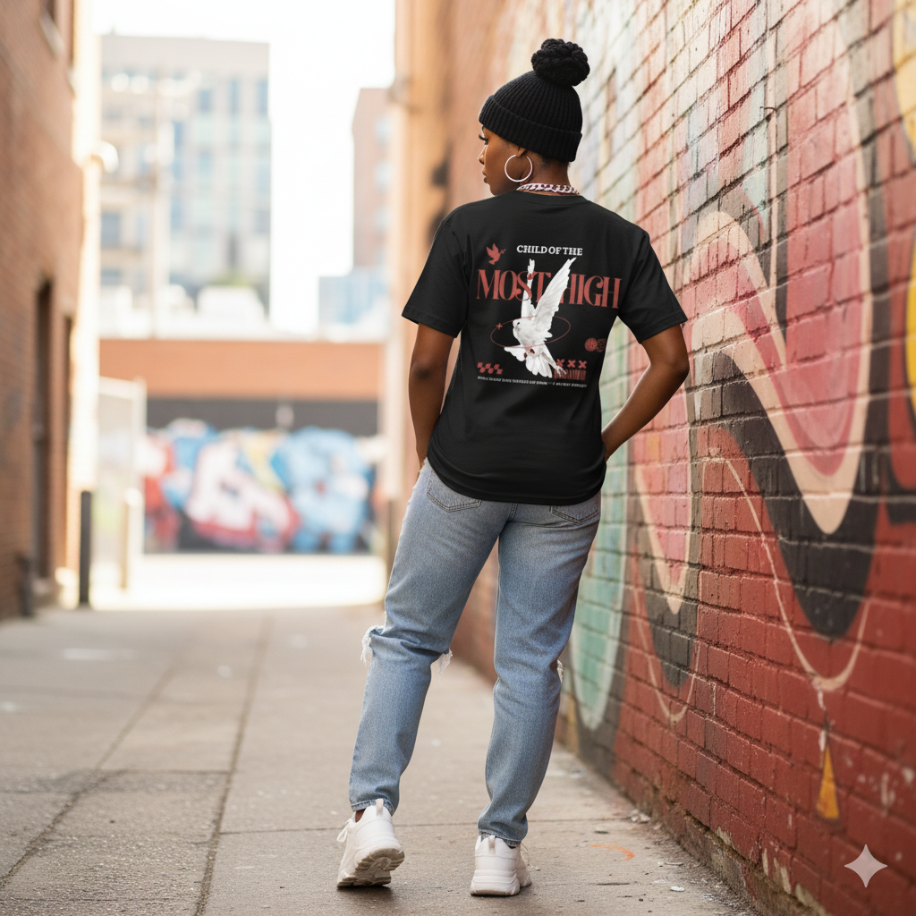 "Child of the Most High" -- Unisex Oversized Tee