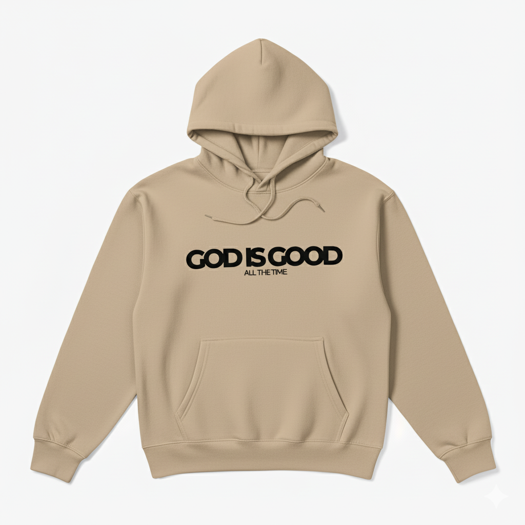 "God is Good" Unisex Hoodie - Tan