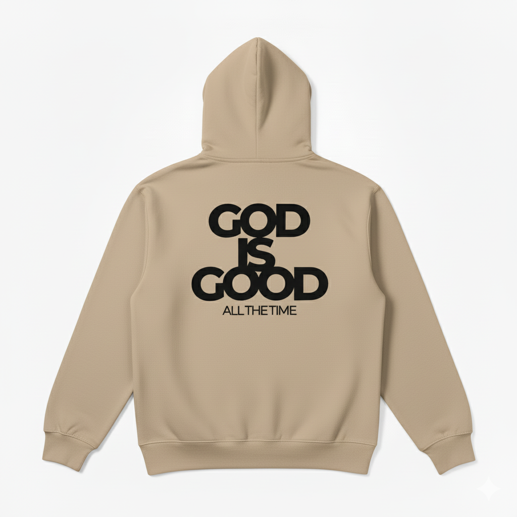 "God is Good" Unisex Hoodie - Tan