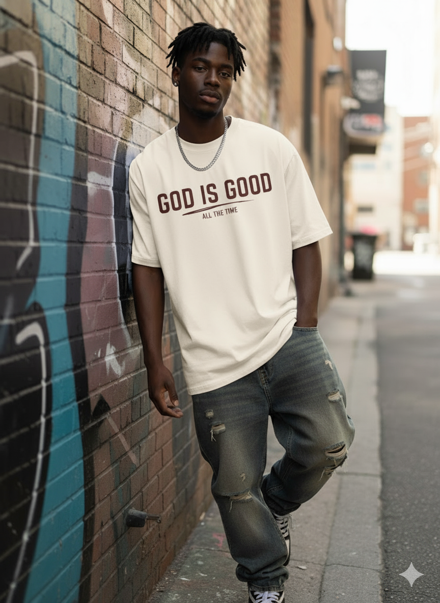 "God is Good" Unisex Oversized Tee