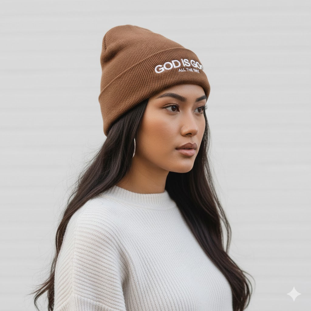 Goodness Satin-Lined Beanie - Caramel Mocha