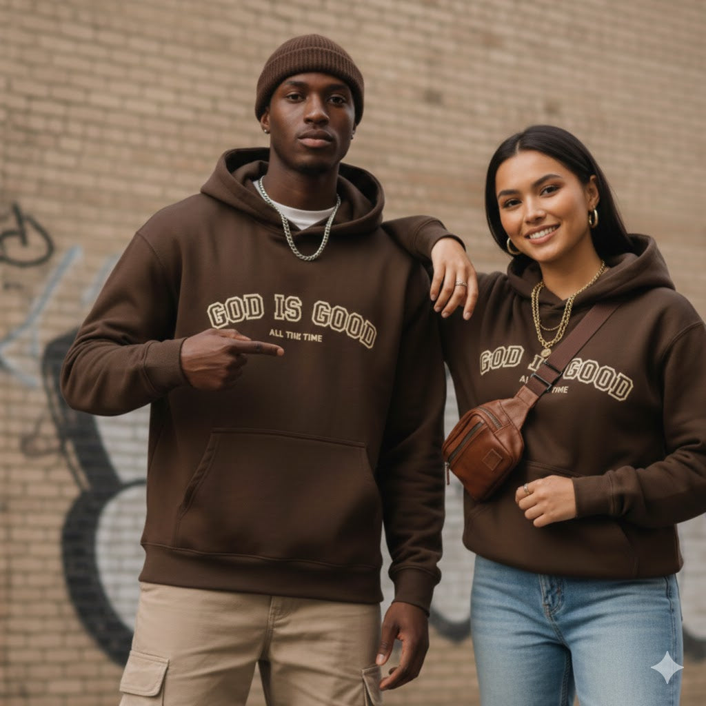 "God is Good" Unisex Hoodie - Limited Edition Mocha Brown