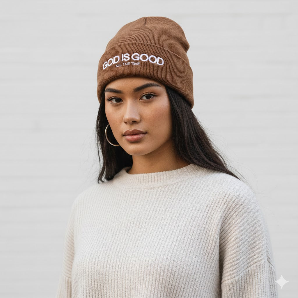 Goodness Satin-Lined Beanie - Caramel Mocha